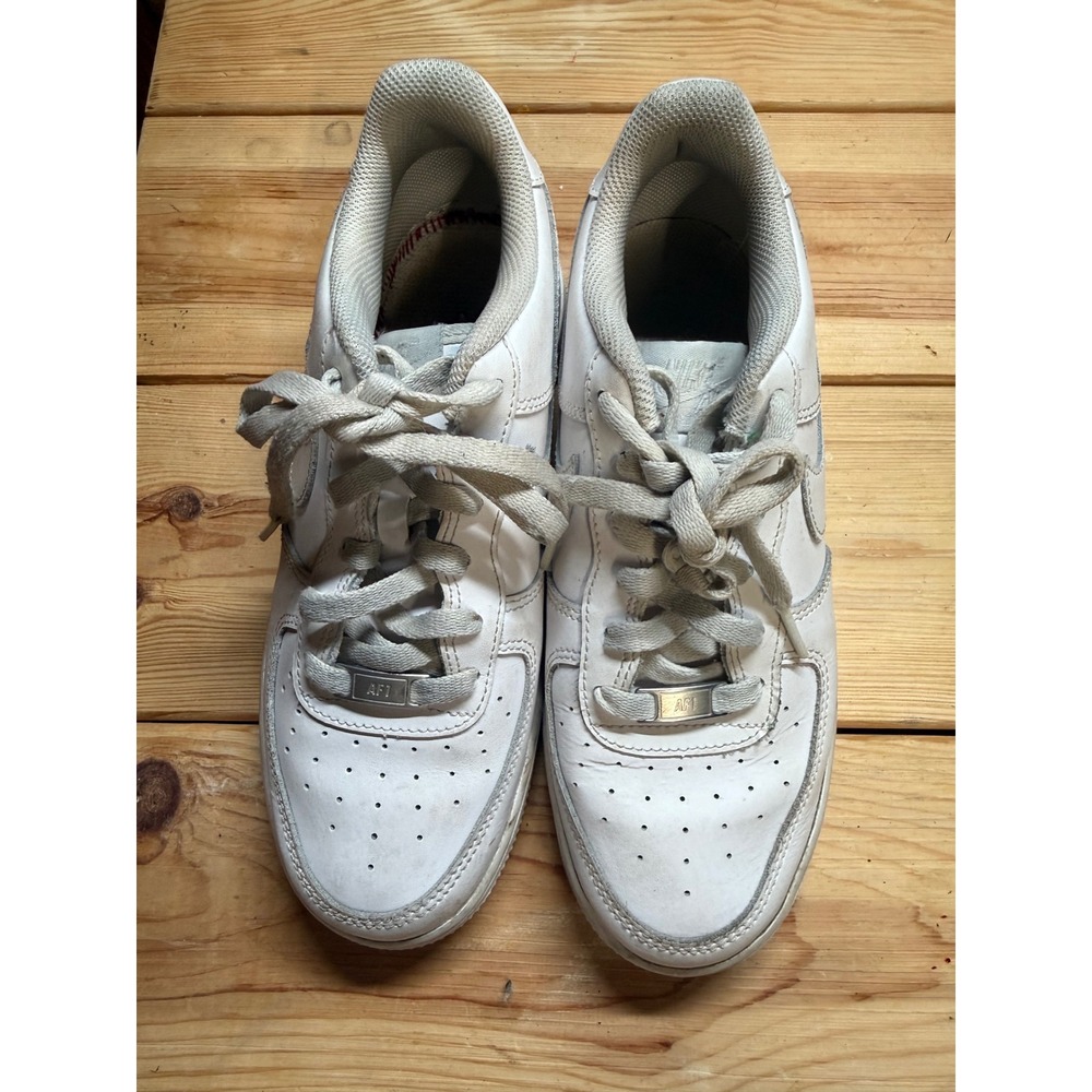 Nike 7Y Air Force 1 Low Big Kids White DH2920-111 Leather‎ Sneakers